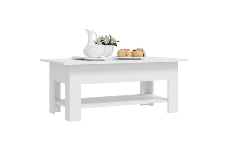 sofabord 102x55x42 cm spånplade hvid - Hvid - Møbler - Borde - Sofabord