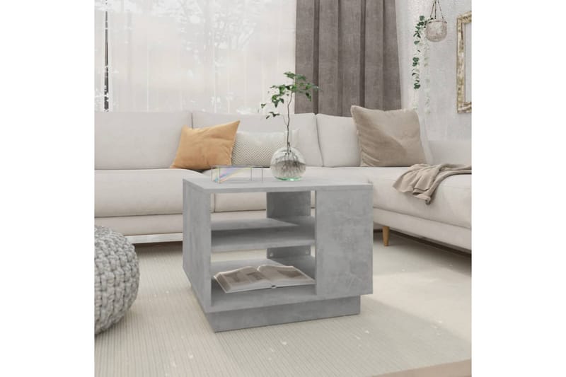 sofabord 55x55x43 cm spånplade betongrå - Grå - Sofabord