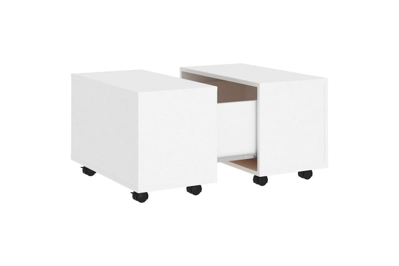 sofabord 60x60x38 cm spånplade hvid - Hvid - Sofabord