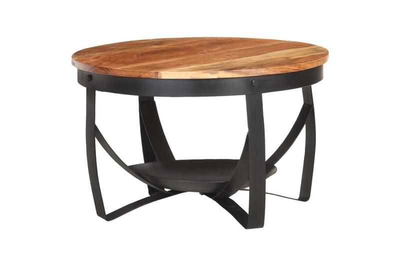 sofabord 68x43 cm massivt akacietræ - Brun - Møbler - Borde - Sofabord