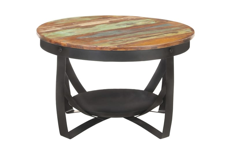 sofabord 68x43 cm massivt genbrugstræ - Møbler - Borde - Sofabord