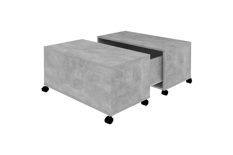 sofabord 75x75x38 cm spånplade betongrå - Grå - Møbler - Borde - Sofabord