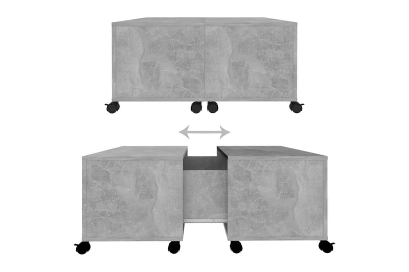 sofabord 75x75x38 cm spånplade betongrå - Grå - Møbler - Borde - Sofabord