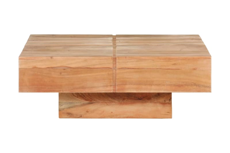 sofabord 80x80x28 cm massivt akacietræ - Brun - Møbler - Borde - Sofabord