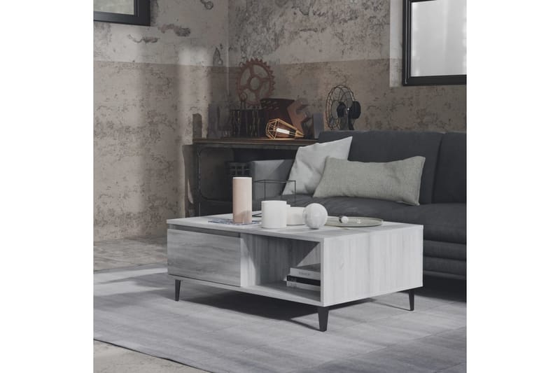 sofabord 90x60x35 cm spånplade grå sonoma-eg - Grå - Møbler - Borde - Sofabord
