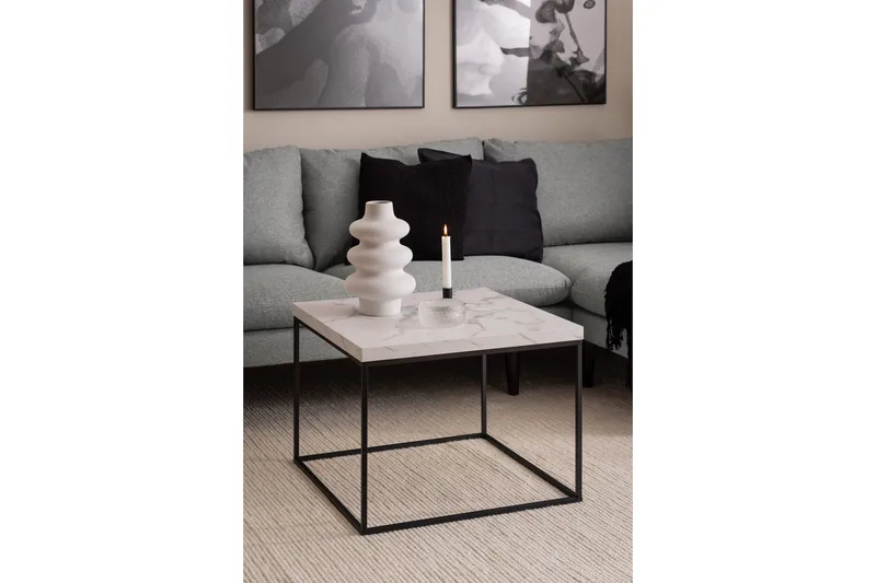 Adisan Sofabord 60x60 cm - Hvid - Møbler - Borde - Sofabord