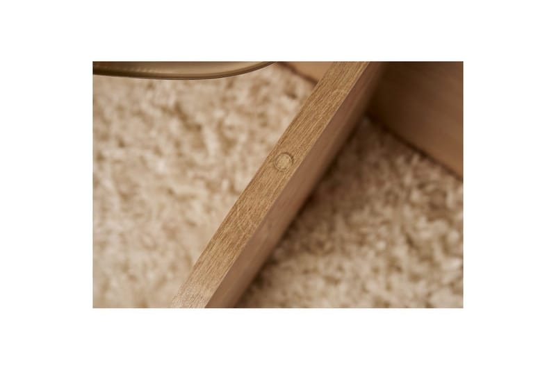 Sofabord Aeris 75 cm med Glasplade - Safir Eg / Transparent - Møbler - Borde - Sofabord