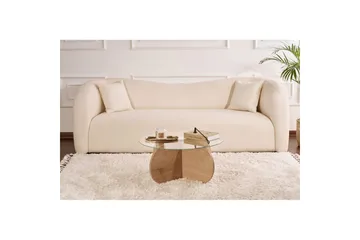 Sofabord Aeris 75 cm med Glasplade - Safir Eg / Transparent - Møbler - Borde - Sofabord