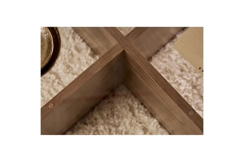 Sofabord Aeris 75 cm med Glasplade - Valnød / Transparent - Møbler - Borde - Sofabord