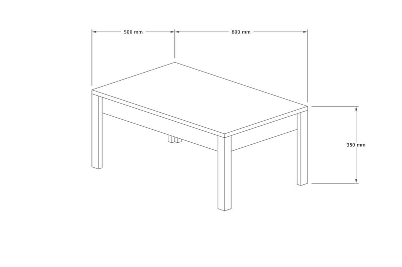 Agouza Sofabord 80 cm - Brun/Blå/Hvid - Sofabord