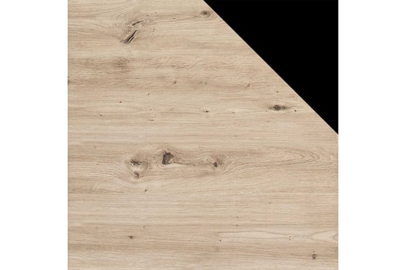 Aldbrough Sofabord 90 cm med Opbevaring Hylde + Skuffe - Træ/Sort - Sofabord