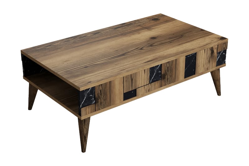 Alsacia Sofabord 105 cm - Mørkebrun/Sort - Møbler - Borde - Sofabord