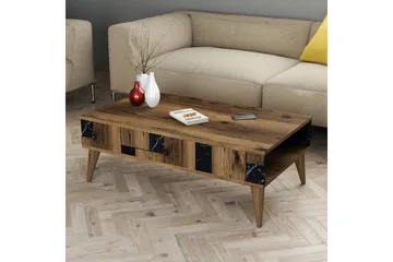 Alsacia Sofabord 105 cm - Mørkebrun/Sort - Møbler - Borde - Sofabord
