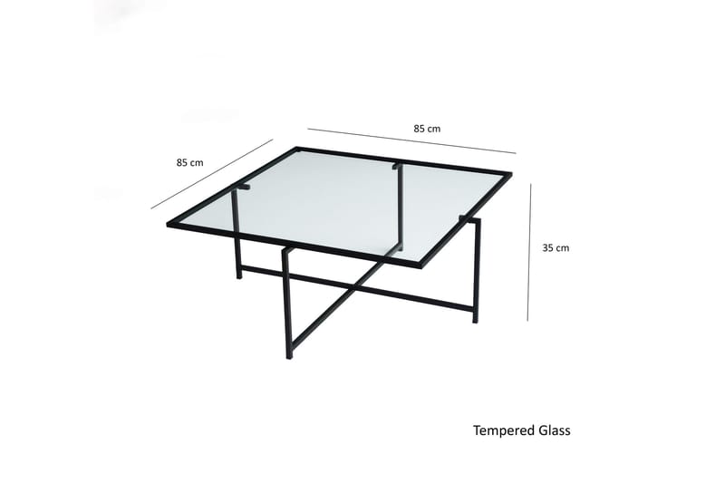 Alskaliden Sofabord 85x35x85 cm - Sort - Møbler - Borde - Sofabord