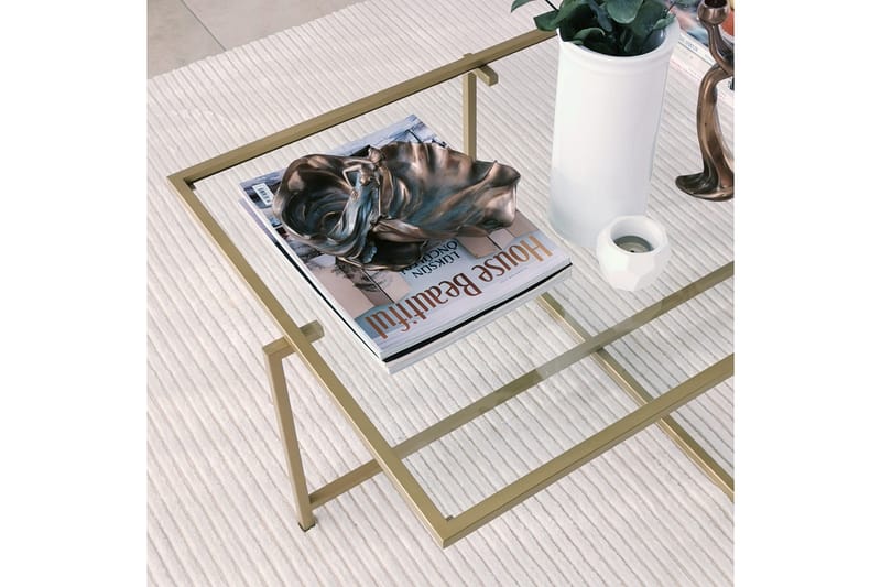 Alskaliden Sofabord 94x35x94 cm - Guld - Møbler - Borde - Sofabord