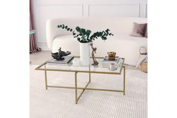 Alskaliden Sofabord 94x35x94 cm - Guld - Møbler - Borde - Sofabord
