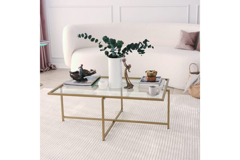 Alskaliden Sofabord 94x35x94 cm - Guld - Møbler - Borde - Sofabord