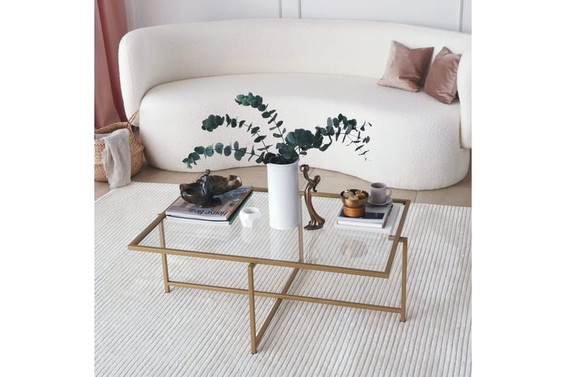 Alskaliden Sofabord 94x35x94 cm - Guld - Møbler - Borde - Sofabord