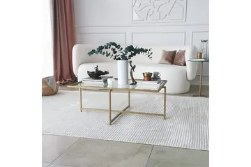 Alskaliden Sofabord 94x35x94 cm - Guld - Møbler - Borde - Sofabord