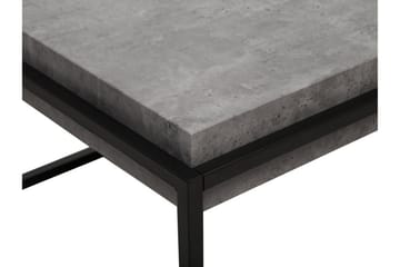 Altos Rektangulært Sofabord 64 cm i Træ og Metal med Betoneffekt - Grå - Møbler - Borde - Sofabord