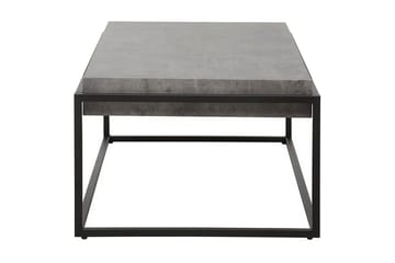 Altos Rektangulært Sofabord 64 cm i Træ og Metal med Betoneffekt - Grå - Møbler - Borde - Sofabord