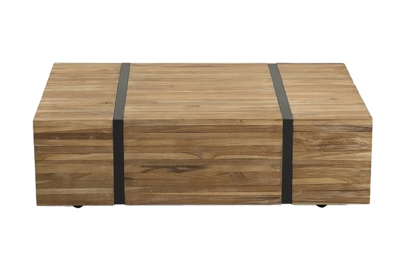 Amlin Sofabord 110 cm på Hjul - Brun/Sort - Møbler - Borde - Sofabord