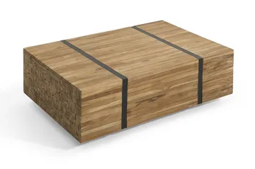 Amlin Sofabord 110 cm på Hjul - Brun/Sort - Møbler - Borde - Sofabord