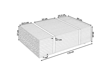 Amlin Sofabord 110 cm på Hjul - Brun/Sort - Møbler - Borde - Sofabord