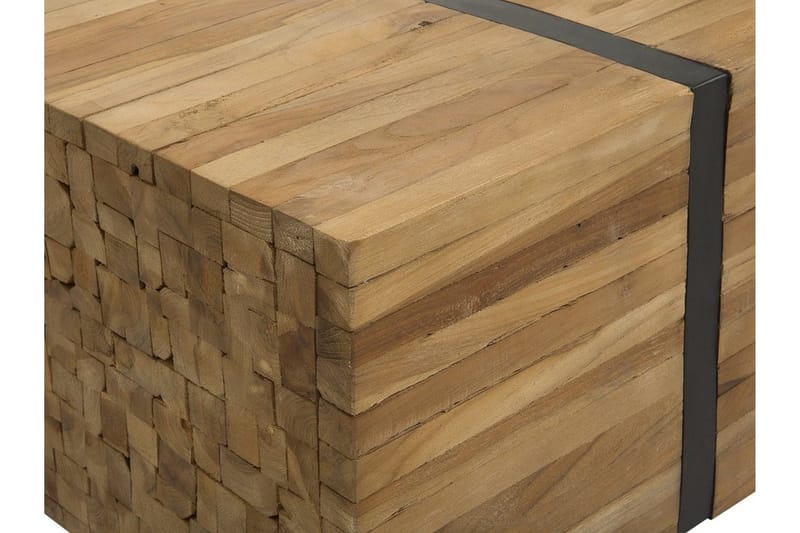 Amlin Sofabord 110 cm på Hjul - Brun/Sort - Møbler - Borde - Sofabord