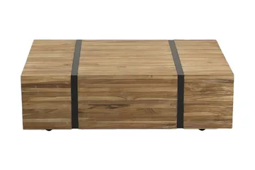 Amlin Sofabord 110 cm på Hjul - Brun/Sort - Møbler - Borde - Sofabord