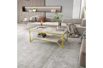 Andifli Sofabord 60x45,8x120 cm - Guld/Hvid - Møbler - Borde - Sofabord
