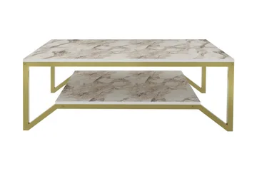 Andifli Sofabord 60x45,8x120 cm - Guld/Hvid - Møbler - Borde - Sofabord