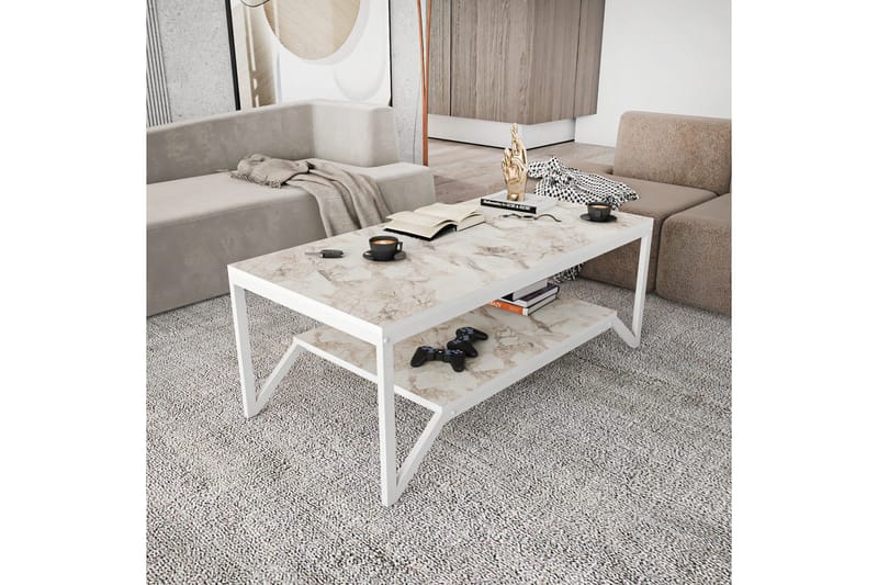 Andifli Sofabord 60x45,8x120 cm - Hvid - Møbler - Borde - Sofabord