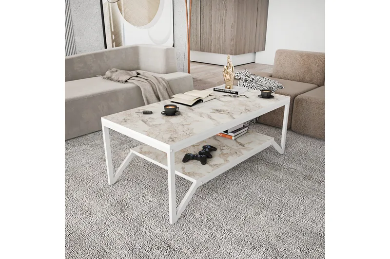 Andifli Sofabord 60x45,8x120 cm - Hvid - Møbler - Borde - Sofabord