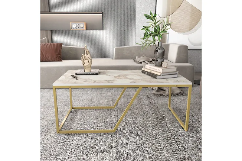 Andifli Sofabord 60x48x120 cm - Hvid - Møbler - Borde - Sofabord