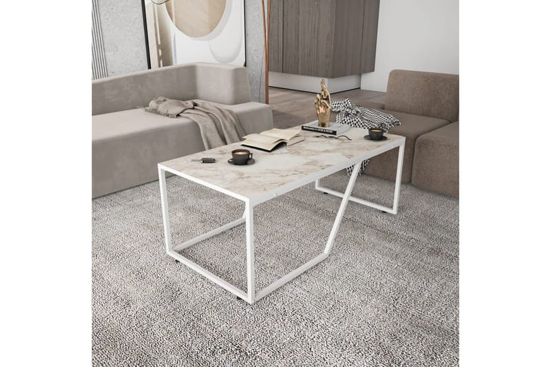 Andifli Sofabord 60x48x120 cm - Hvid - Møbler - Borde - Sofabord