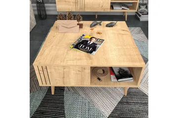 Andifli Sofabord 89,6x46,5x89,6 cm - Eg - Møbler - Borde - Sofabord