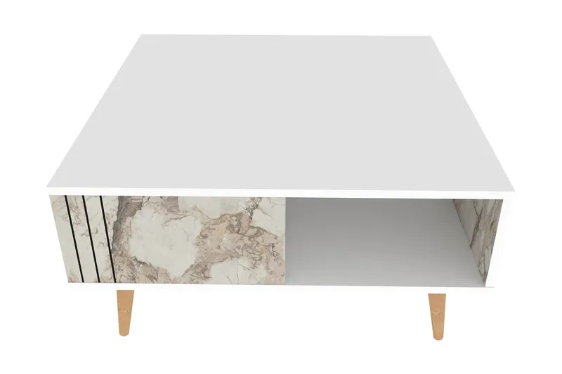 Andifli Sofabord 89,6x46,5x89,6 cm, Hvid