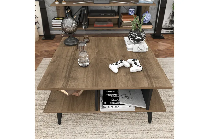 Andifli Sofabord 89x44x89 cm - Brun - Møbler - Borde - Sofabord