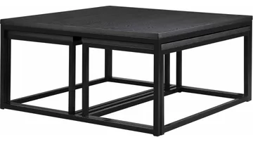 Sofabord Anish 100x100 cm Umonteret - Sortlakeret ask - Møbler - Borde - Sofabord