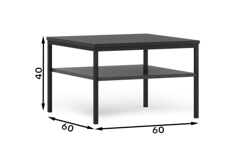 Anjal Sofabord 60 cm - Sort - Møbler - Borde - Sofabord