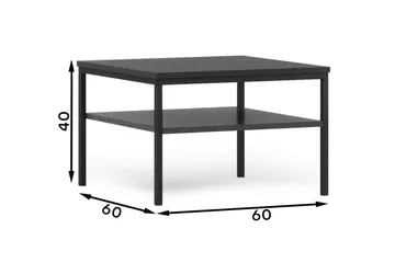 Anjal Sofabord 60 cm - Sort - Møbler - Borde - Sofabord