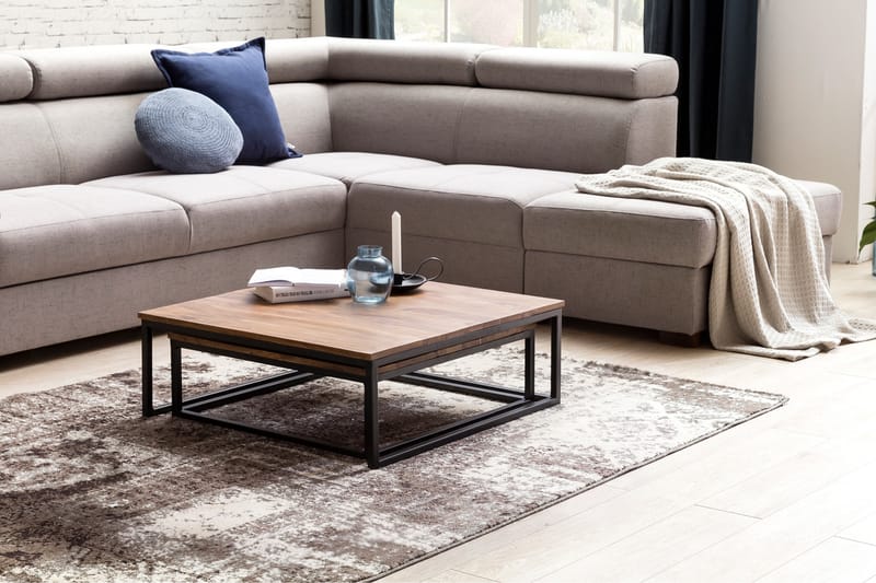 Aranza Indskudsbord 75 cm 2 Bord - Massivt Træ/Sort - Møbler - Borde - Sofabord