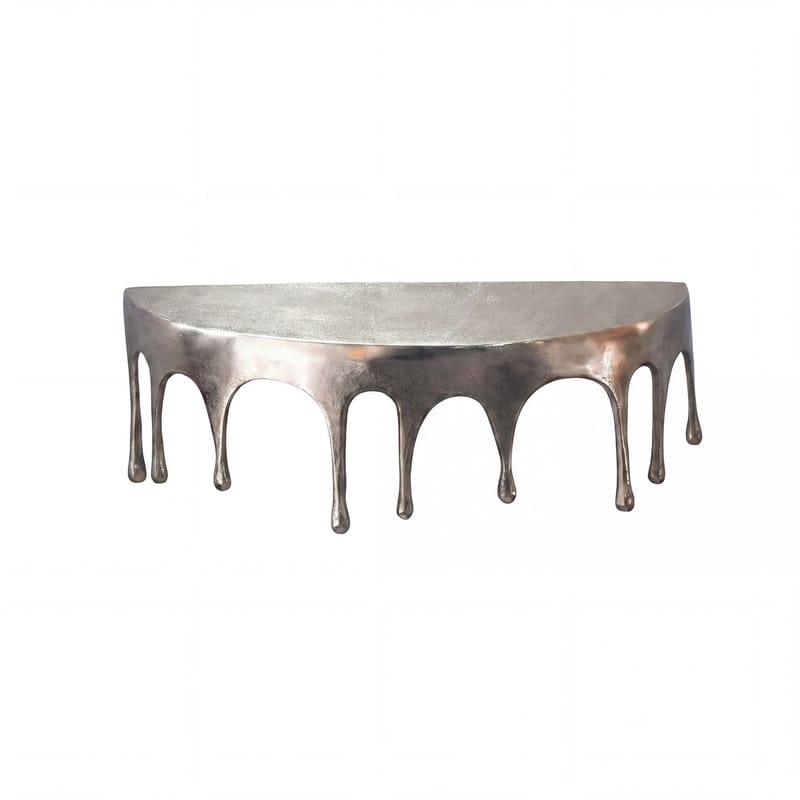 Arvik væghylde 60 cm i aluminium med dråbedesign - sølv - Møbler - Borde - Sofabord - Sofabord med opbevaring