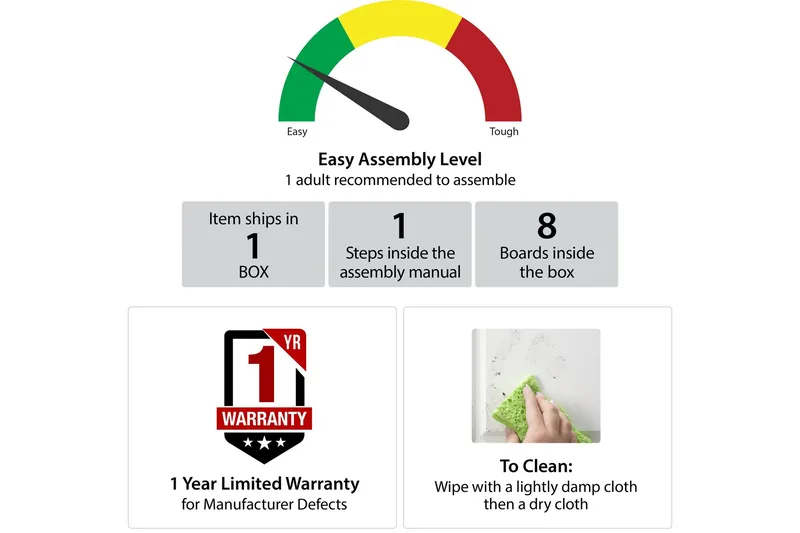 Athena Indskudsbord Sort/Marmormønster - Novogratz - Møbler - Borde - Sofabord
