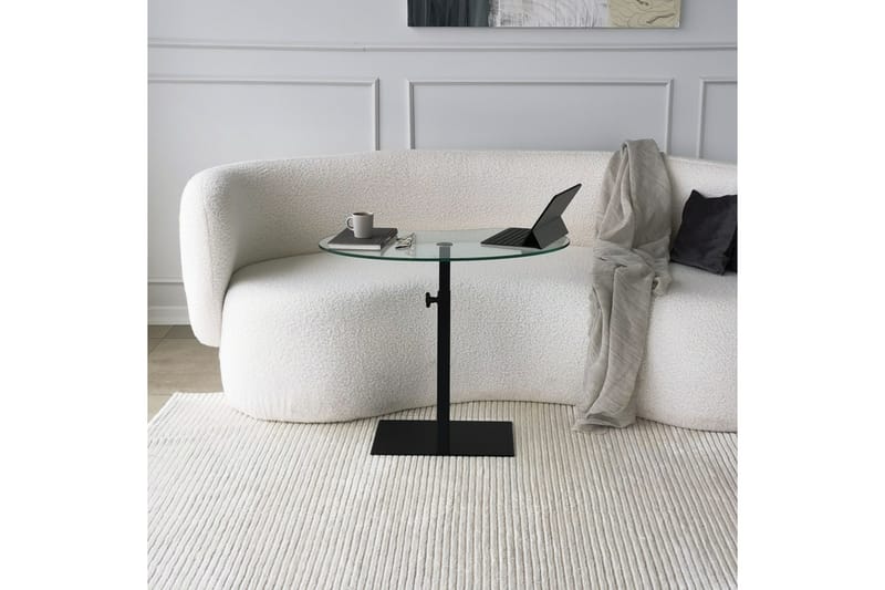 Athodna Sofabord 70x40x70 cm Oval - Sort - Møbler - Borde - Sofabord