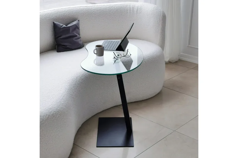 Athodna Sofabord 70x40x70 cm Oval - Sort - Møbler - Borde - Sofabord