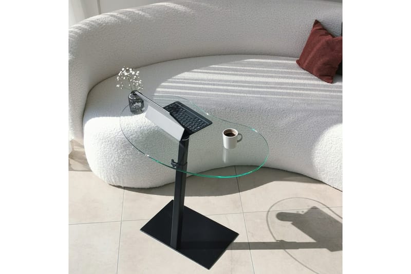 Athodna Sofabord 70x40x70 cm Oval - Sort - Møbler - Borde - Sofabord