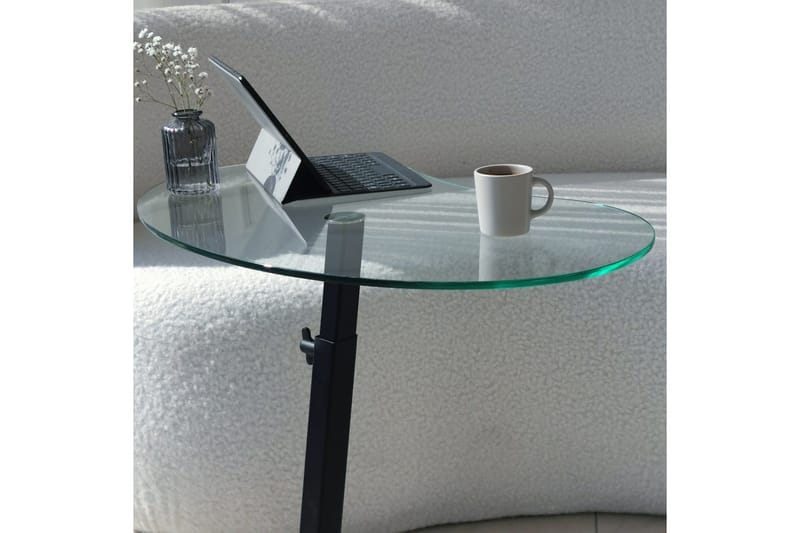 Athodna Sofabord 70x40x70 cm Oval - Sort - Møbler - Borde - Sofabord