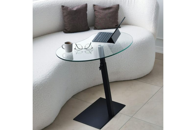 Athodna Sofabord 70x40x70 cm Oval - Sort - Møbler - Borde - Sofabord